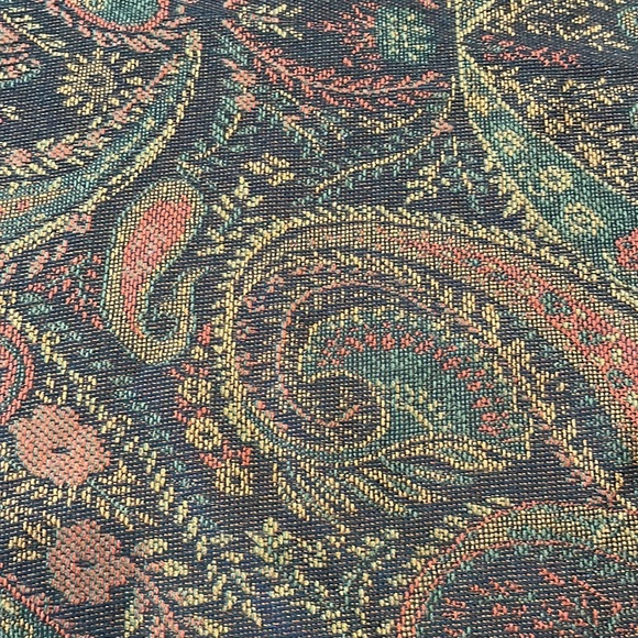 Paisley print 46x46 fringe scarf wrap - Picture 8 of 12